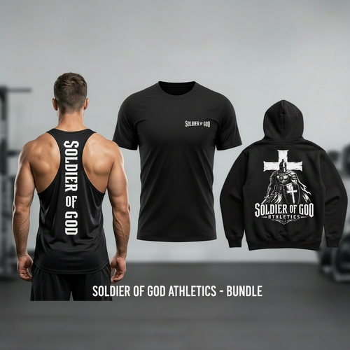 Soldier of God Athletics Full Bundle - Hoodie, T-Shirt, and Stringer Tank